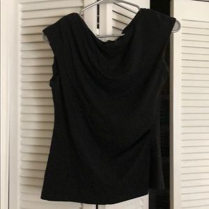 MM. LaFleur black tank scoopneck ruched size S